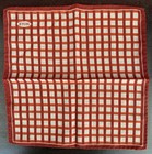 Eton Wool Pocket Square Wine gray Square Pattern - One Size - Made In Italy