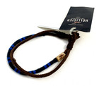 Hollister Blue Brown Leather Bracelet Seagull Logo
