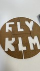 Klm Airlines Netherlands Fly Toy Plane Hand Out Wood Puzzle 8 Piece Vtg Promo