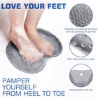 Shower Foot Scrubber Mat Back Washer Exfoliating Bath Wash Pad Wall Mounted Slip
