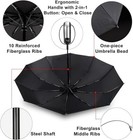 Automatic Umbrella Sun rain Anti-uv Windproof 3 Folding Compact Black Umbrella