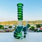 Green 9inch Hookah Glass Water Tobacco Pipe Bong Thick Bubbler With 14mm Bowl