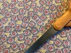Vintage Feedsack Fabric Yellow Red Pc