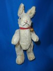 Vintage Steiff  nicki  Fully Jointed Mohair Rabbit 6 1 2  Tall Silver Button
