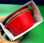 New Staub La Cocotte Lid Mini Dutch Oven Stoneware Red Color 0 25 Qt Cast-iron