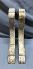 Pair Shabby White 10x13 Wood Chic Decorative Porch Brackets Vtg Corbels 1786-25b