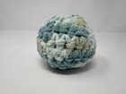 Child Handmade Amigurumi Crochet Plush 3 5    Blue Cream Yarn Stuffed Toy