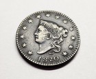1820 19 Large Cent     Sharp Xf   Overdate
