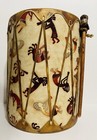 Vintage Native American Tightly Bound Drum Hand Made Natural Hide - Two Sided