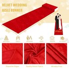 Red Aisle Runner For Wedding Ceremony Velvet Carpet Runner 2x15 Ft Rug Mat