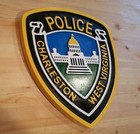 Police Charleston West Virginia 3d Routed Wood Plaque Patch Sign Custom