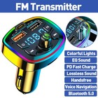 Car Wireless Bluetooth Fm Transmitter Mp3 Player Pd 18w Usb Car Charger Adapter