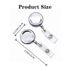 Yhibne 2 Pcs Badge Reels Retractable Badge Holders Badge Alligator Clip Heavy Du