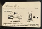 New York City Mta Subway Metrocard 11-30-2001