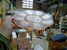 Pair Of  2  Pink Depression Glass  12  Plates--macbeth Evans--vintage