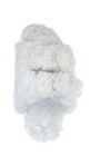 Secret Treasures Slippers Womens 11 Luxe Slip On Slide White Faux Fur Casual New