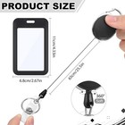 5 Pack Retractable Badge Holder Reels Id Card Holders Double Sided Window