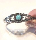 Vintage Harvey Era Bell Trading Post  Sterling Silver W turquoise Bracelet