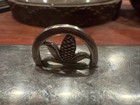 Vintage Fisher Sterling Silver Cover Over A Heisey Heavy Glass Butter Dish  1196