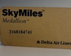 Vintage Delta Airlines Skymiles Gold Medallion Luggage Tag