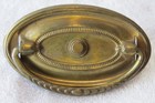 Lot Of 7 Antique Hepplewhite Furniture Drawer Pulls  Oval Pressed Brass