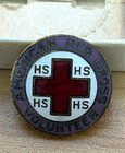 Vintage American Red Cross Volunteer Enamel Pin Wwii Era made By The Robbins Co 