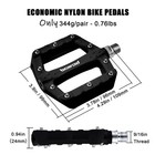 Bike Pedals Mountain Bike Adult  Light Mtb Flat Pedals Grippy W 20pcs Non-sli   