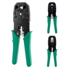 Crimper Lan Tester Tool Set Ethernet Cable Stripper Punch Down Tool