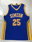 Derrick Rose  25 Simeon High School Basketball Jersey Blue Yellow All Stitched