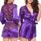 Women Lingerie Robe Satin Short Kimono Bridesmaids Lace Robe Nightwear Best Gift