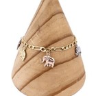 18k Layered Real Gold Filled Elephants Multi Colors Anklet Bracelet 10 Inches