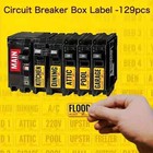 1 Set Of 129 Pcs Circuit Breaker Box Labels