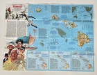 Vintage 1983 National Geographic Map Hawaii Making Of America History Birds