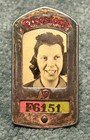 Vintage Wwii Female Firestone Workers Employee Badge W 1942 Defense Certificate