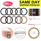100x Cotton Hair Ring Thick Hair Ties Hair No Hurt Ponytail Holders Us Delivery