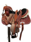 Western Saddle Trail Barrel Racing Horse Pleasure Cross Tooled Tack 15 16 17 18