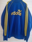 Vintage 80s Adidas Originals Track Jacket Blue Yellow Trefoil Men s Size L Xl