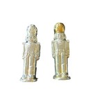 Godinger Silverplate Nutcracker Soldiers Salt And Pepper Set With Original Box