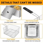 2500w Stainless Steel Electric Deep Fryer  6 3qt 6l Single Basket Commercial