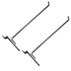 10  Slatwall Hook Panel Display Hooks  1 4  Thickness Metal  Chrome - Pack 12