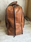 Vtg Singer Sewing Machine Travel Vinyl Carry Case Storage Bag Brown Leather Like