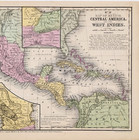 1852 Mexico - Central America - West Indies Map Original S a  Mitchell  10x8 