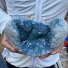 5lb Natural Blue Celestite Crystal Geode Quartz Cluster Mineral Specimen