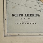 Antique 1908 Map Of North America 13 5   x11   