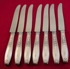 Lot Of 7  1847 Rogers Bros Is Ambassador Silverplate Dinner Knives Flatware