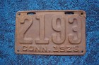 1928 Connecticut License Plate   2193