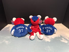 Mike Piazza Salvino s Bammers Bears Plush Lot Of 3  1999 July 4th Mlb Baseball