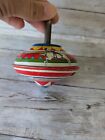 Vintage 1950 s Tin Litho Toy Spinning Top Cowboy Bucking Bronco Horse