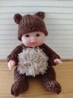 Doll Clothes Teddy Bear Suit Fits Baby Doll Chubby Berenguer 5  Outfit Only