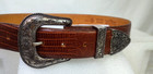 Vintage Silver Creek  Western Brown Genuine Leather Womens Belt  Size 32 Usa